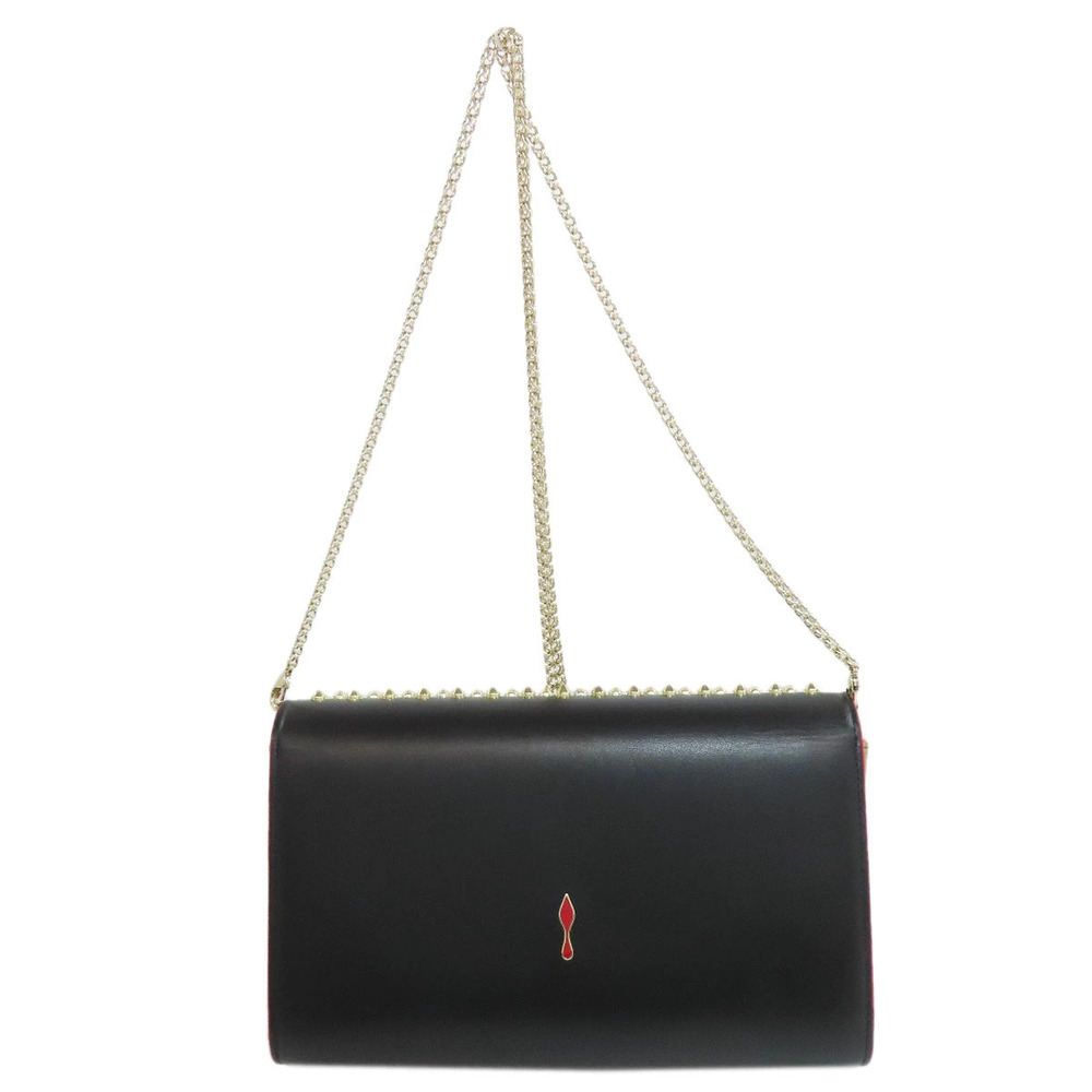 Christian Louboutin Studded Bag Shoulder Leather Black